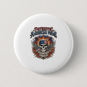 Patriotischer Bandana Rocker Old Glory Musik Rock  Button