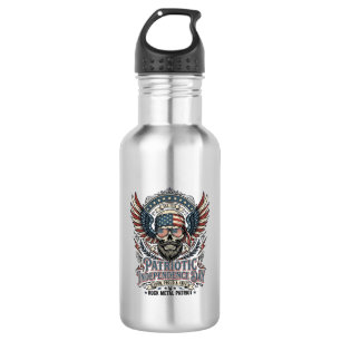 Patriotischer Bandana Rocker Old Glory Musik Rock  Edelstahlflasche