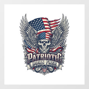 Patriotischer Bandana Rocker Old Glory Musik Rock Fensteraufkleber