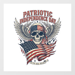 Patriotischer Bandana Rocker Old Glory Musik Rock Fensteraufkleber
