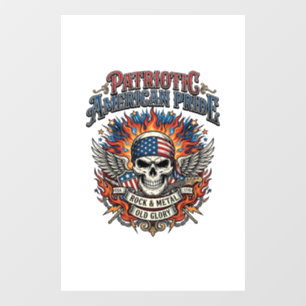 Patriotischer Bandana Rocker Old Glory Musik Rock Fensteraufkleber