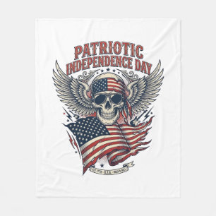 Patriotischer Bandana Rocker Old Glory Musik Rock Fleecedecke