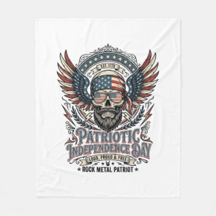 Patriotischer Bandana Rocker Old Glory Musik Rock Fleecedecke