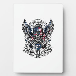 Patriotischer Bandana-Rocker Old Glory Musik Rock Fotoplatte