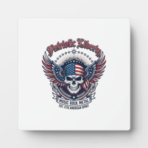Patriotischer Bandana Rocker Old Glory Musik Rock Fotoplatte
