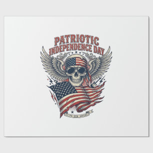 Patriotischer Bandana Rocker Old Glory Musik Rock  Geschenkpapier