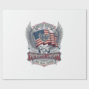 Patriotischer Bandana Rocker Old Glory Musik Rock Geschenkpapier