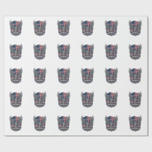Patriotischer Bandana Rocker Old Glory Musik Rock Geschenkpapier