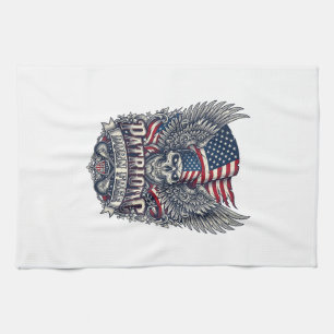 Patriotischer Bandana Rocker Old Glory Musik Rock  Geschirrtuch