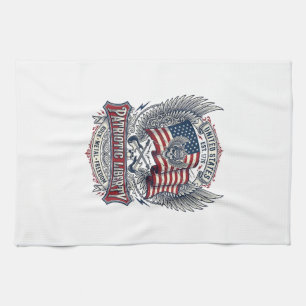 Patriotischer Bandana Rocker Old Glory Musik Rock Geschirrtuch