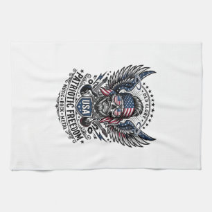 Patriotischer Bandana-Rocker Old Glory Musik Rock Geschirrtuch