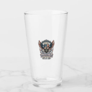 Patriotischer Bandana Rocker Old Glory Musik Rock Glas