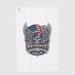 Patriotischer Bandana Rocker Old Glory Musik Rock Golfhandtuch
