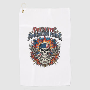 Patriotischer Bandana Rocker Old Glory Musik Rock Golfhandtuch