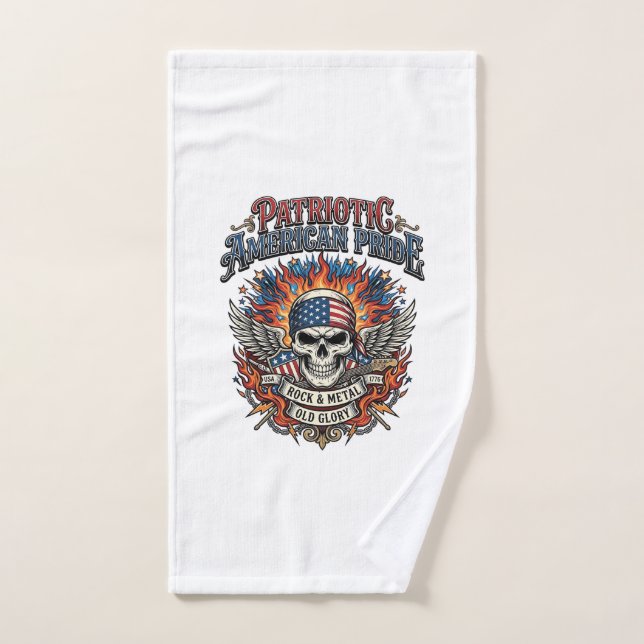 Patriotischer Bandana Rocker Old Glory Musik Rock  Handtuch (Handtuch)