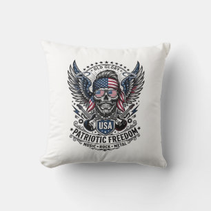 Patriotischer Bandana Rocker Old Glory Musik Rock Kissen