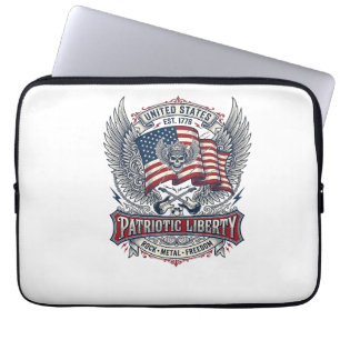 Patriotischer Bandana Rocker Old Glory Musik Rock  Laptopschutzhülle