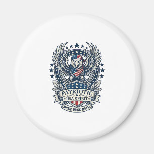 Patriotischer Bandana Rocker Old Glory Musik Rock  Magnet