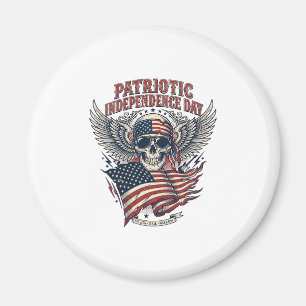 Patriotischer Bandana Rocker Old Glory Musik Rock  Magnet