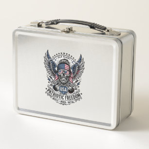 Patriotischer Bandana Rocker Old Glory Musik Rock Metall Brotdose