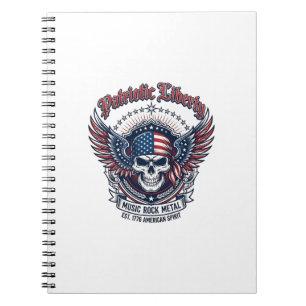 Patriotischer Bandana Rocker Old Glory Musik Rock  Notizblock
