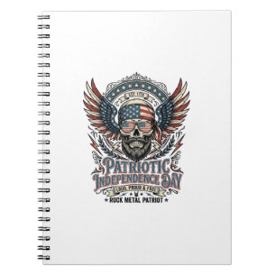 Patriotischer Bandana Rocker Old Glory Musik Rock  Notizblock