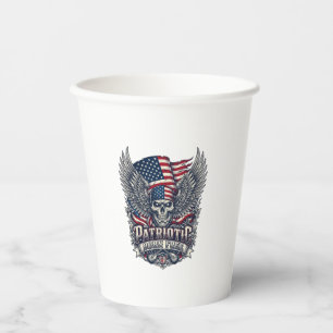 Patriotischer Bandana Rocker Old Glory Musik Rock  Pappbecher