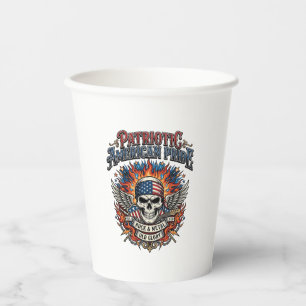 Patriotischer Bandana Rocker Old Glory Musik Rock  Pappbecher