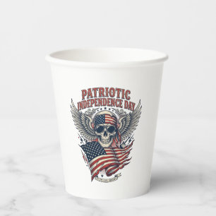 Patriotischer Bandana Rocker Old Glory Musik Rock  Pappbecher
