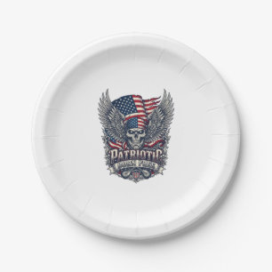 Patriotischer Bandana Rocker Old Glory Musik Rock  Pappteller