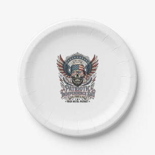 Patriotischer Bandana Rocker Old Glory Musik Rock  Pappteller