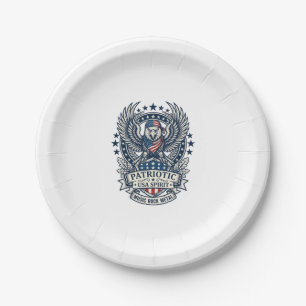 Patriotischer Bandana Rocker Old Glory Musik Rock Pappteller