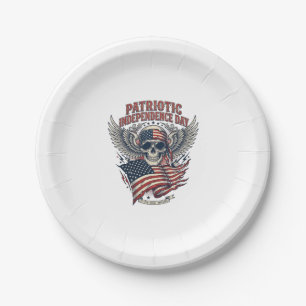 Patriotischer Bandana Rocker Old Glory Musik Rock  Pappteller