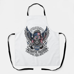 Patriotischer Bandana Rocker Old Glory Musik Rock  Schürze