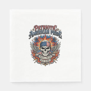 Patriotischer Bandana Rocker Old Glory Musik Rock Serviette