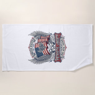 Patriotischer Bandana Rocker Old Glory Musik Rock Strandtuch