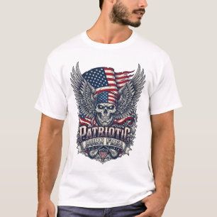 Patriotischer Bandana Rocker Old Glory Musik Rock  T-Shirt