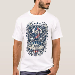 Patriotischer Bandana Rocker Old Glory Musik Rock T-Shirt