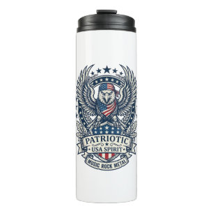 Patriotischer Bandana Rocker Old Glory Musik Rock Thermosbecher