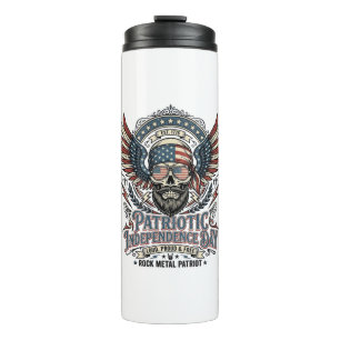 Patriotischer Bandana Rocker Old Glory Musik Rock  Thermosbecher
