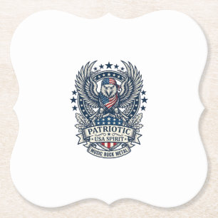 Patriotischer Bandana Rocker Old Glory Musik Rock Untersetzer
