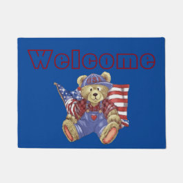 Patriotischer Bär Fußmatte