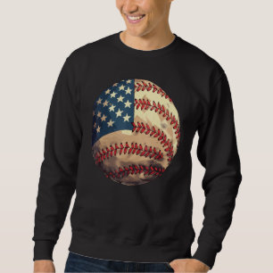 Patriotischer Baseball 4. Juli USA Amerikanische F Sweatshirt