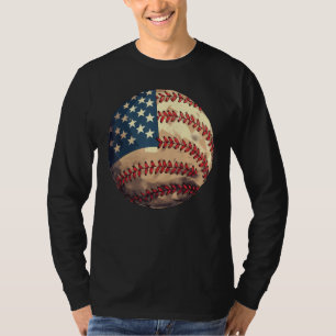 Patriotischer Baseball 4. Juli USA Amerikanische F T-Shirt
