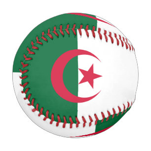 Patriotischer Baseball mit algerischer Flagge