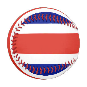 Patriotischer Baseball mit der Flagge Costa Ricas