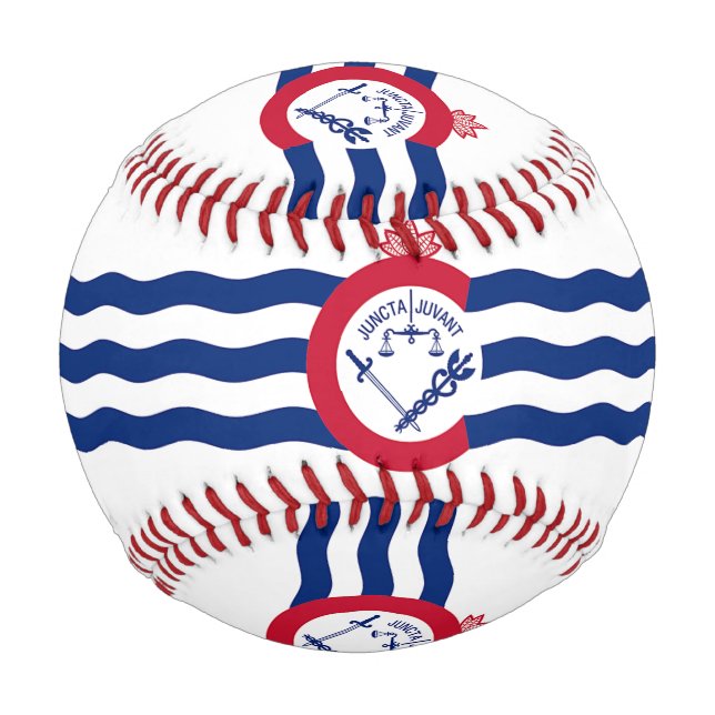 Patriotischer Baseball mit der Flagge von Cincinna (Vorderseite)