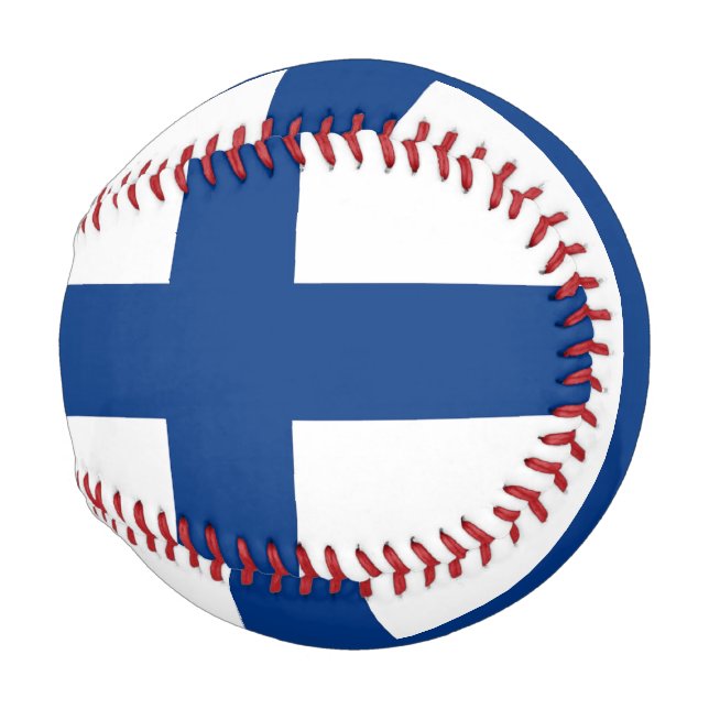Patriotischer Baseball mit finnischer Flagge (Vorne Rechts)