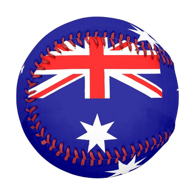 Patriotischer Baseball mit Flagge Australiens (Vorderseite Links)