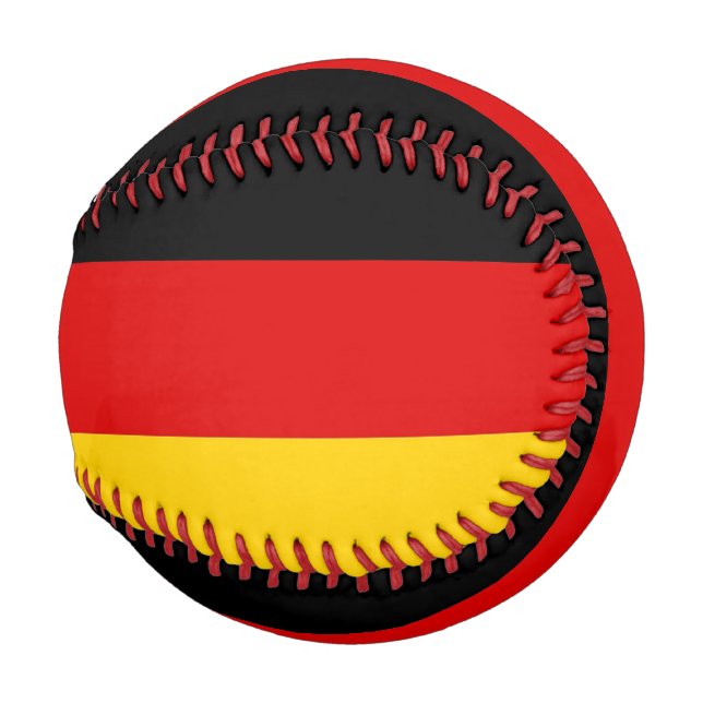 Patriotischer Baseball mit Flagge Deutschlands (Vorne Rechts)